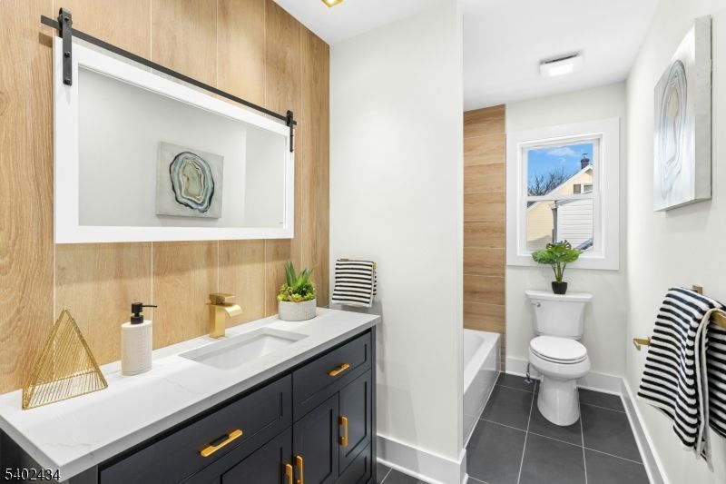 Bathroom, Interior, Recessed Lighting, Wooden Walls