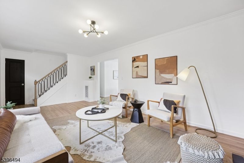 Interior, Living room, Pendant Lights, Wood Texture Flooring