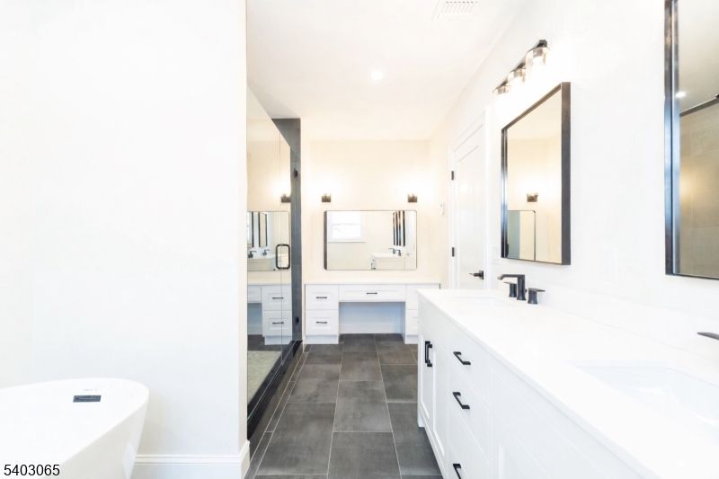 Bathroom, Dual Sink Vanities, Free Standing Baths, Interior, Recessed Lighting