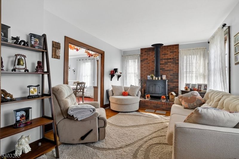 Fireplace, Interior, Living room, Stone Walls, Wood Texture Flooring