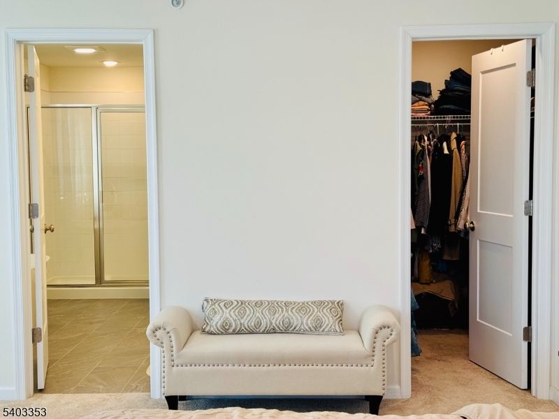 Bathroom, Glass Shower, Interior, Recessed Lighting, Walk-in Closets