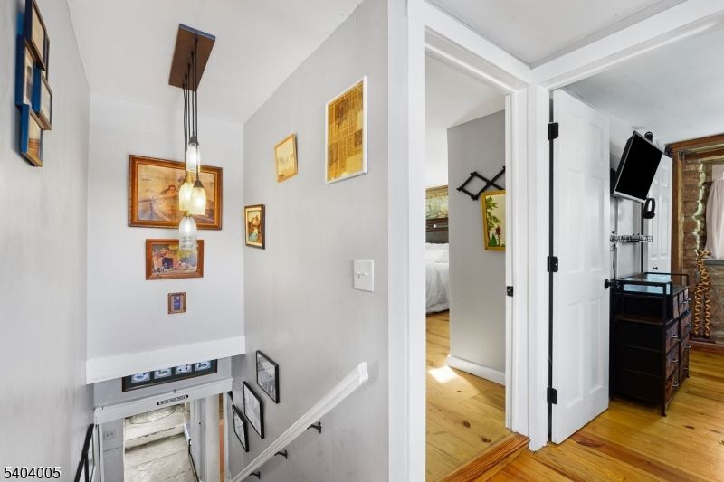 Bedroom, Interior, Pendant Lights, Wood Texture Flooring