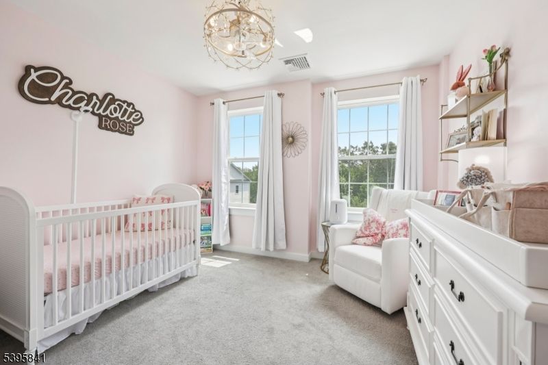 Bedroom, Chandelier, Interior