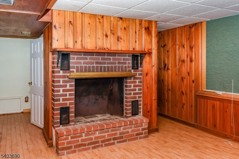 Fireplace, Interior, Wood Texture Flooring, Wooden Walls