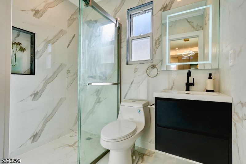 Bathroom, Glass Shower, Interior, Marble, Marble Walls