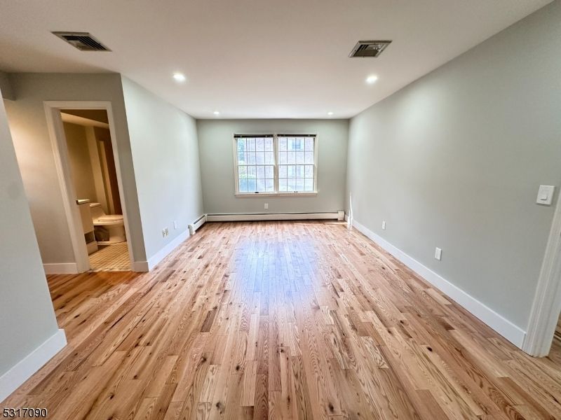 Bathroom, Empty room, Interior, Recessed Lighting, Wood Texture Flooring