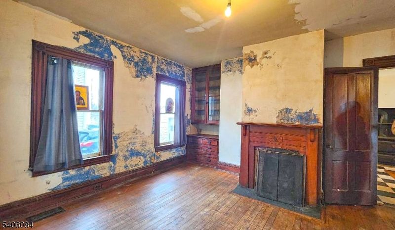 Fireplace, Interior, Wood Texture Flooring