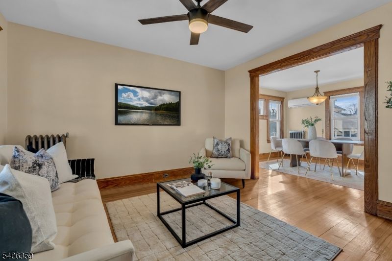 Dining room, Interior, Living room, Pendant Lights, Wood Texture Flooring