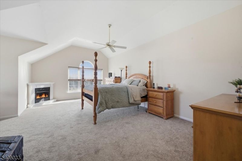 Bedroom, Fireplace, Interior
