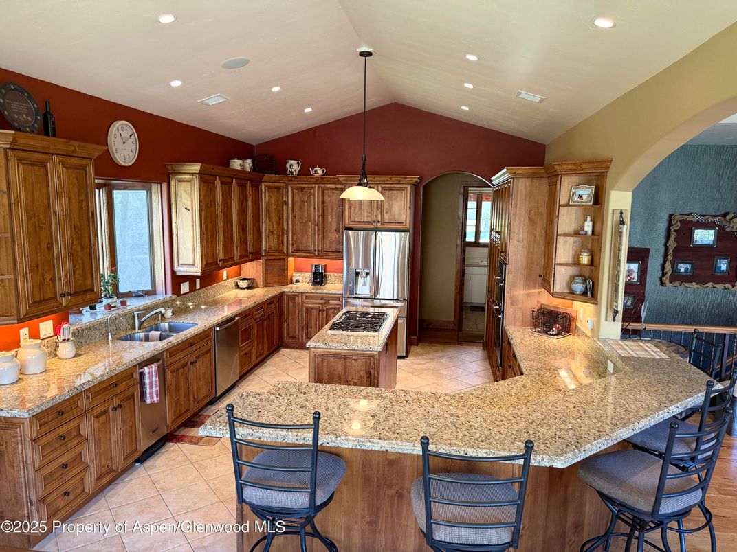 Interior, Kitchen, Pendant Lights, Recessed Lighting, Stainless Steel Appliances