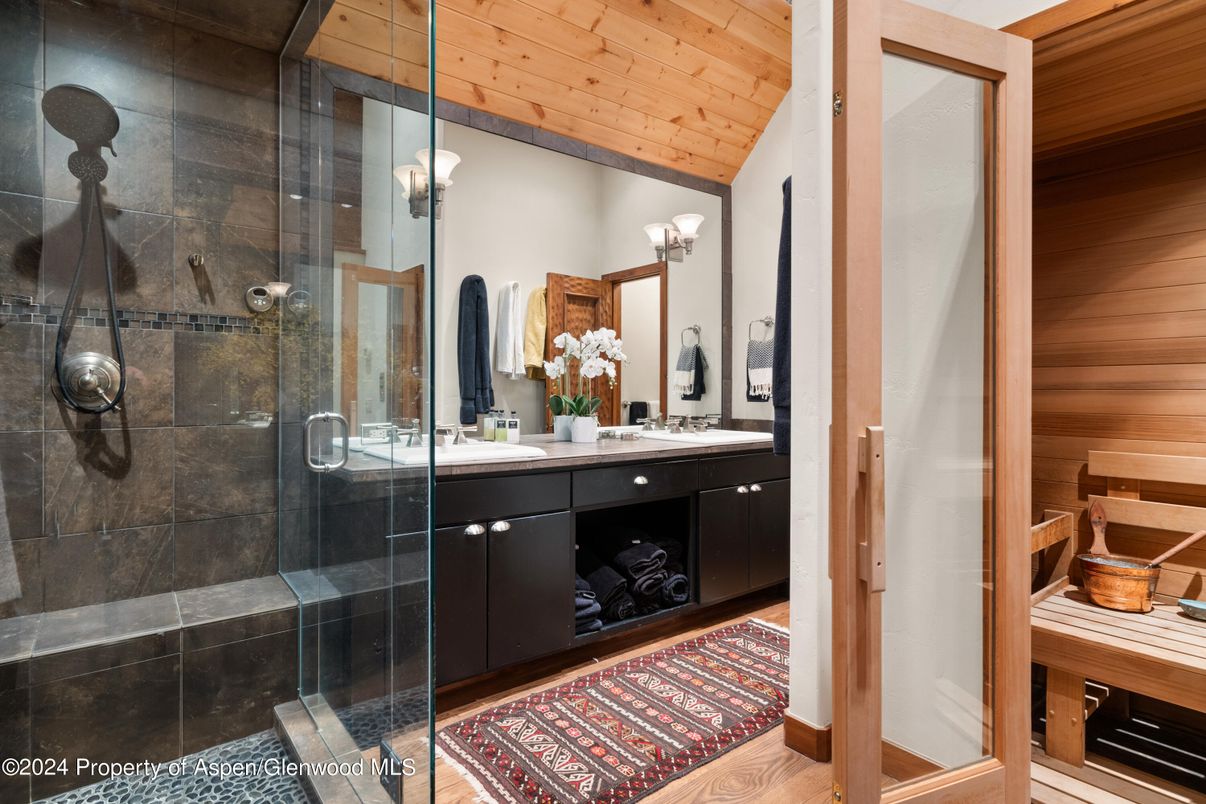 Bathroom, Glass Shower, Interior, Sauna Room