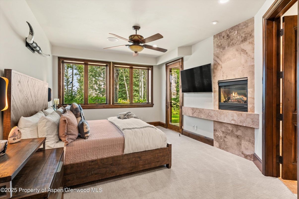 Bedroom, Fireplace, Interior, Recessed Lighting