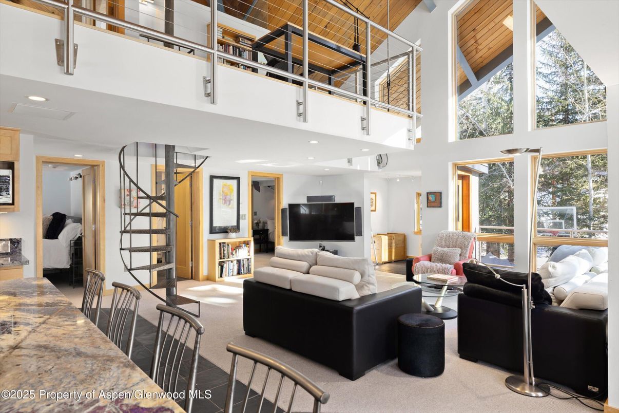 Interior, Living room, Recessed Lighting, Wooden Ceilings