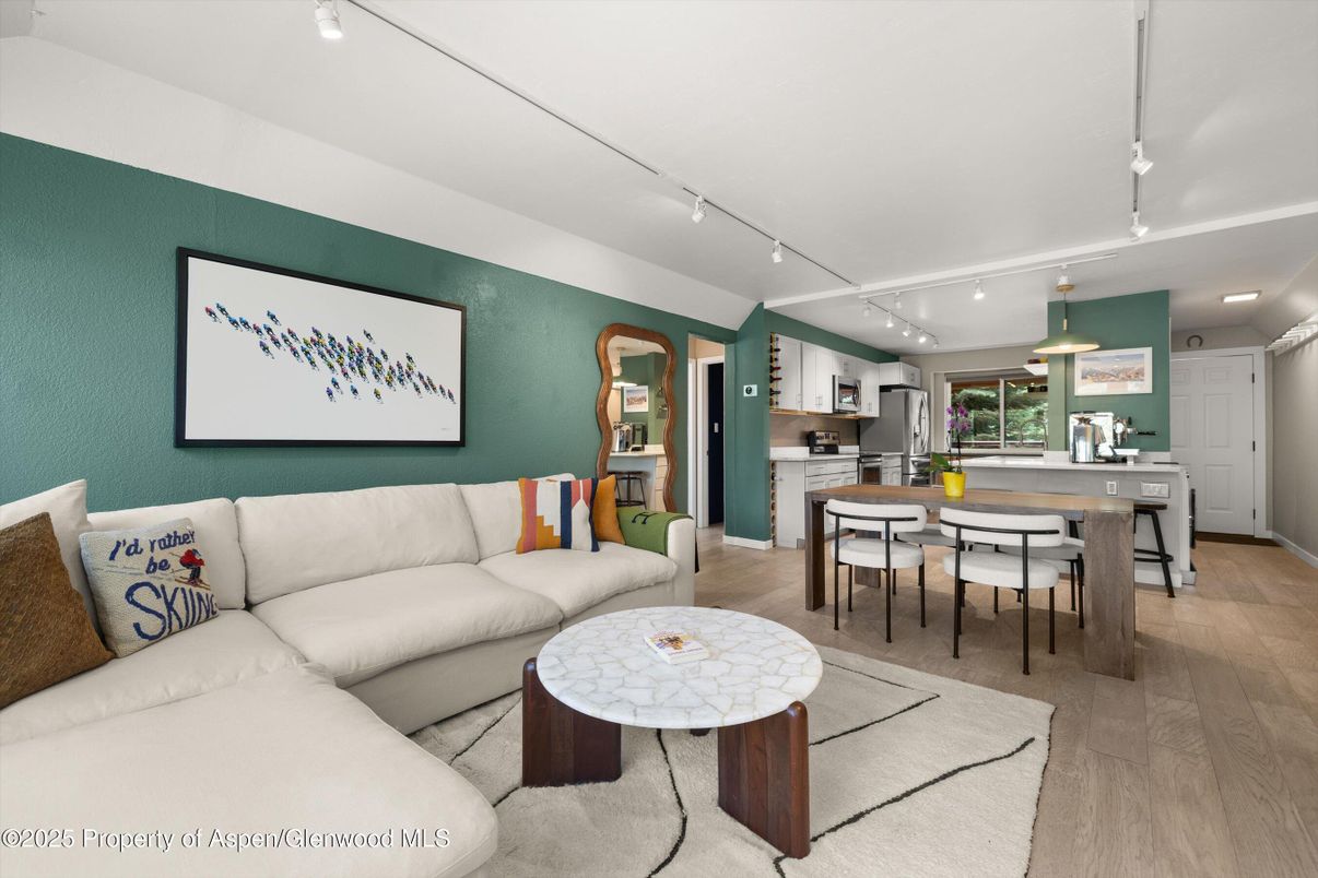 Dining room, Interior, Kitchen, Living room, Pendant Lights, Recessed Lighting