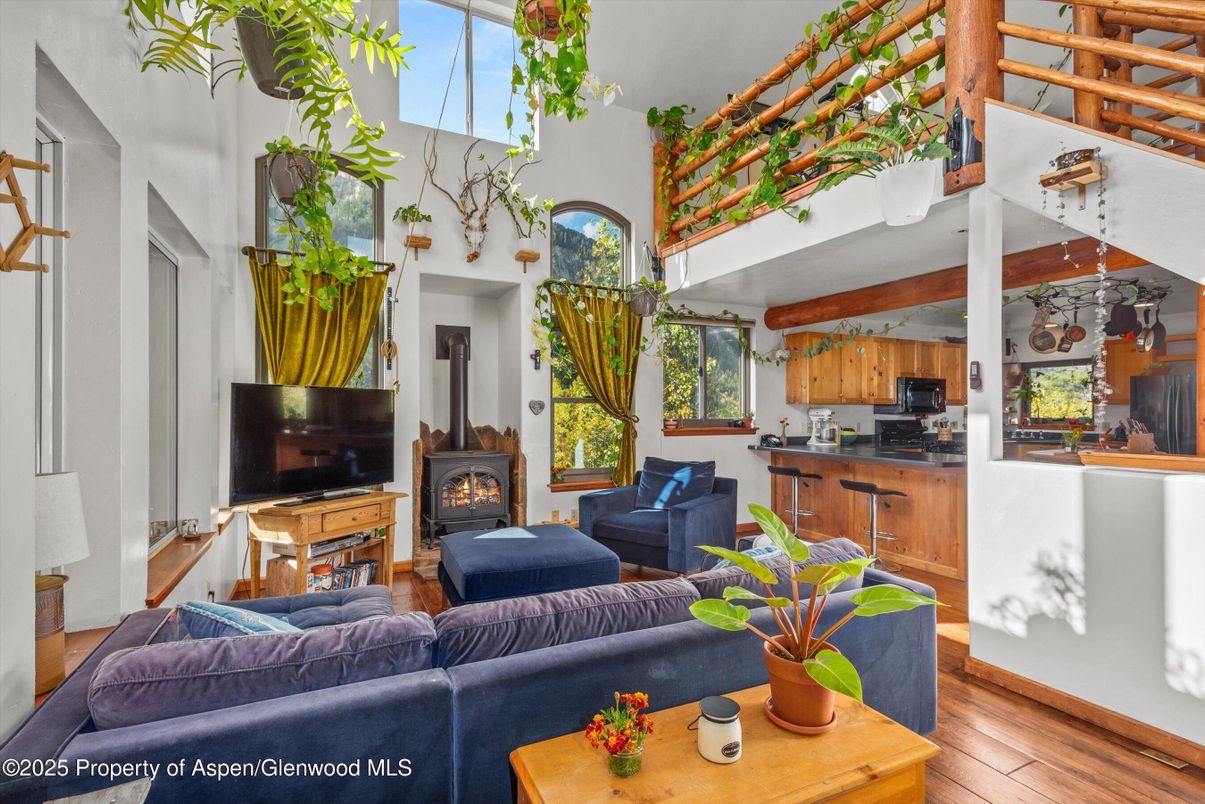 Fireplace, Interior, Kitchen, Living room, Wood Texture Flooring