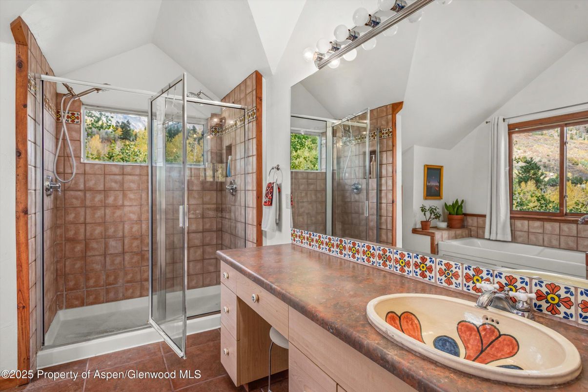 Bathroom, Dual Sink Vanities, Glass Shower, Interior