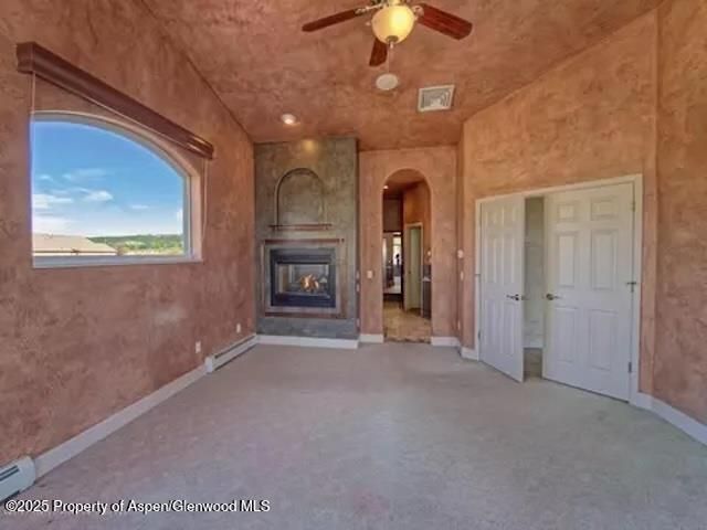 Empty room, Fireplace, Interior, Recessed Lighting