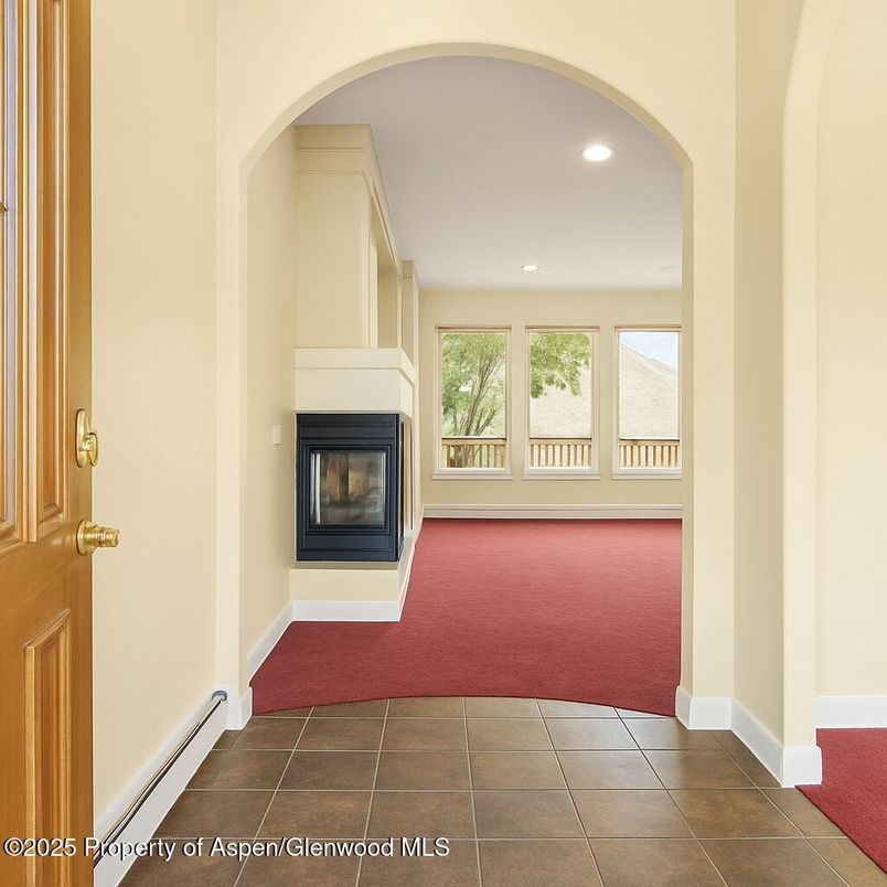 Empty room, Fireplace, Interior, Recessed Lighting