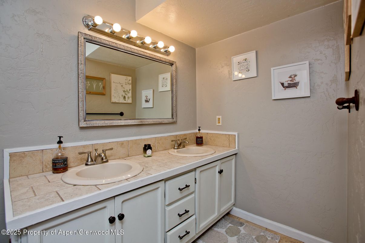 Bathroom, Dual Sink Vanities, Interior, Tile Countertops