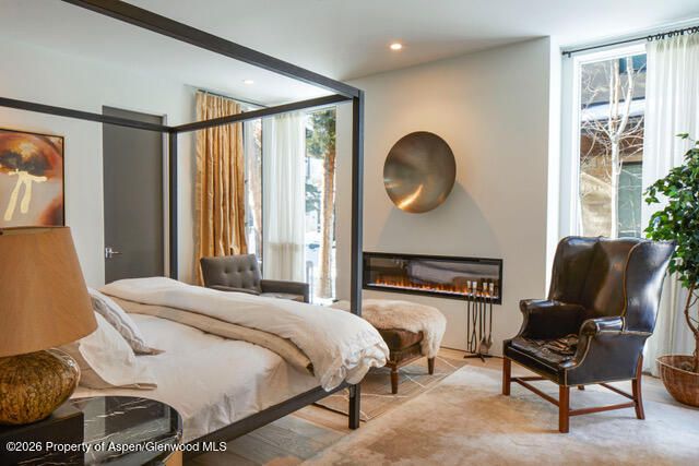 Bedroom, Fireplace, Interior, Recessed Lighting
