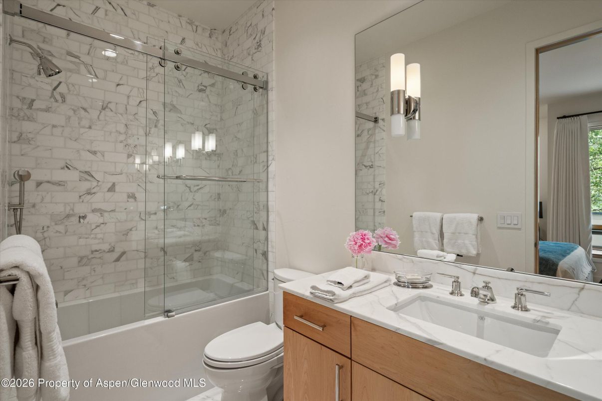 Bathroom, Glass Shower, Interior, Marble Walls