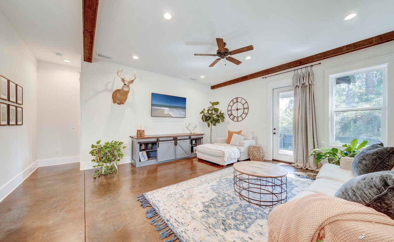Interior, Living room, Recessed Lighting