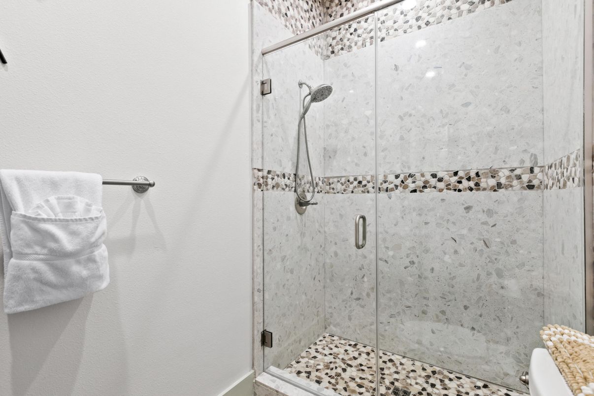 Bathroom, Glass Shower, Interior, Marble Walls