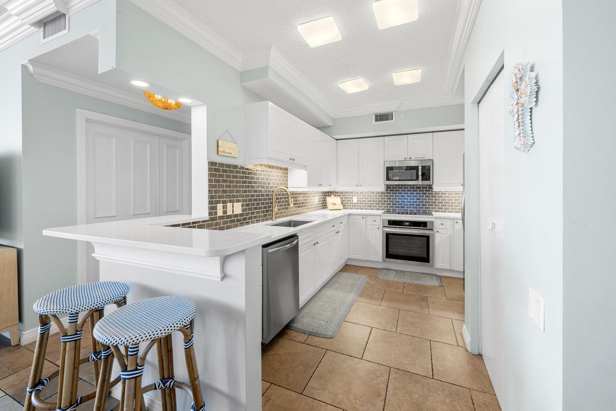 Interior, Kitchen, Recessed Lighting, Stainless Steel Appliances