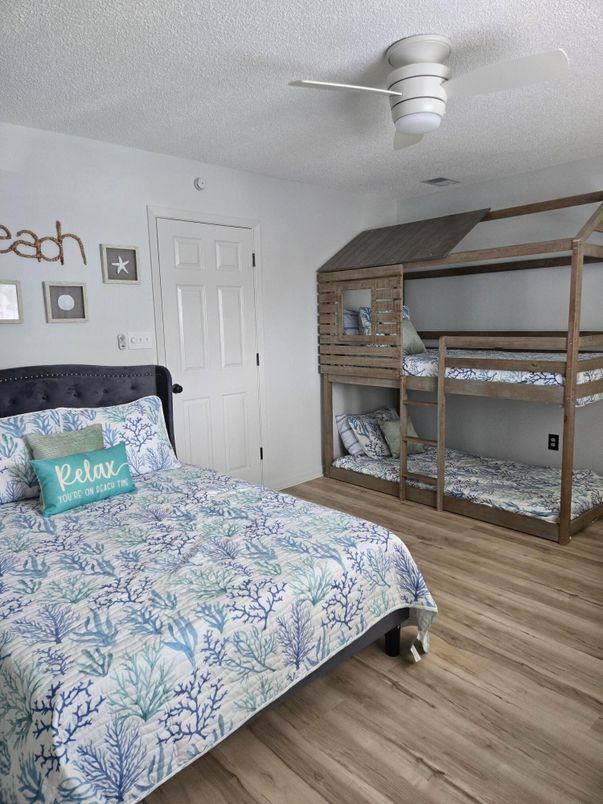 Bedroom, Interior, Wood Texture Flooring