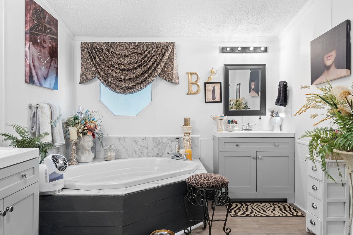 Bathroom, Interior, Wood Texture Flooring