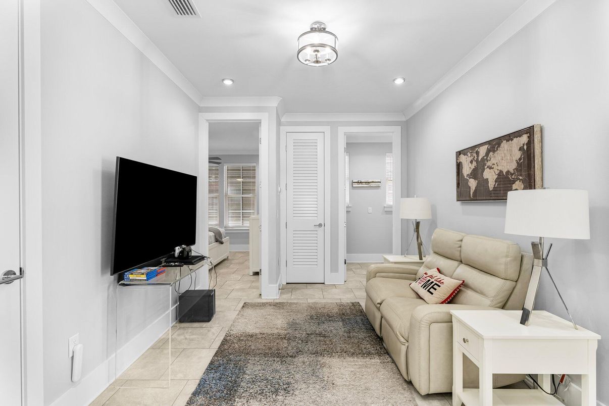 Interior, Living room, Recessed Lighting