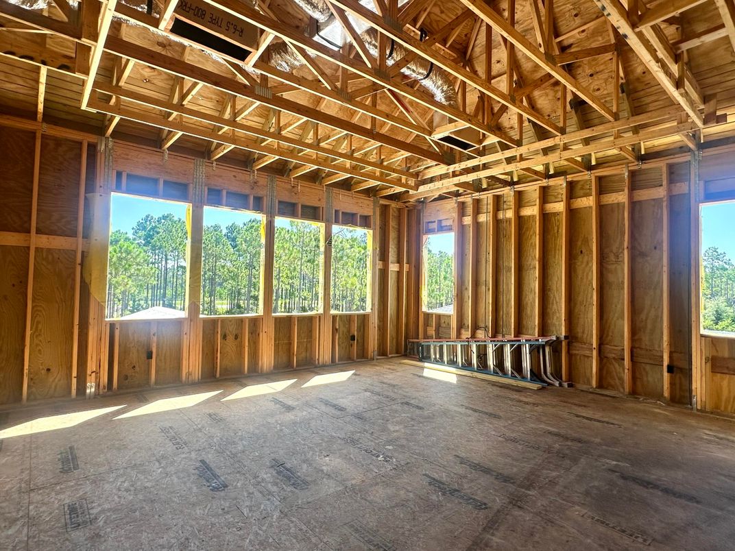 Empty room, Interior, Wooden Beams, Wooden Ceilings, Wooden Walls