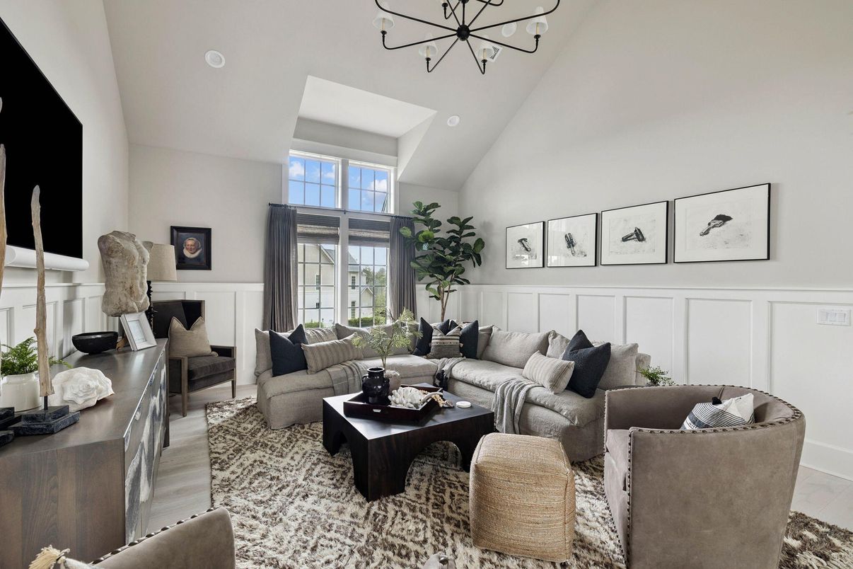 Chandelier, Interior, Living room, Recessed Lighting