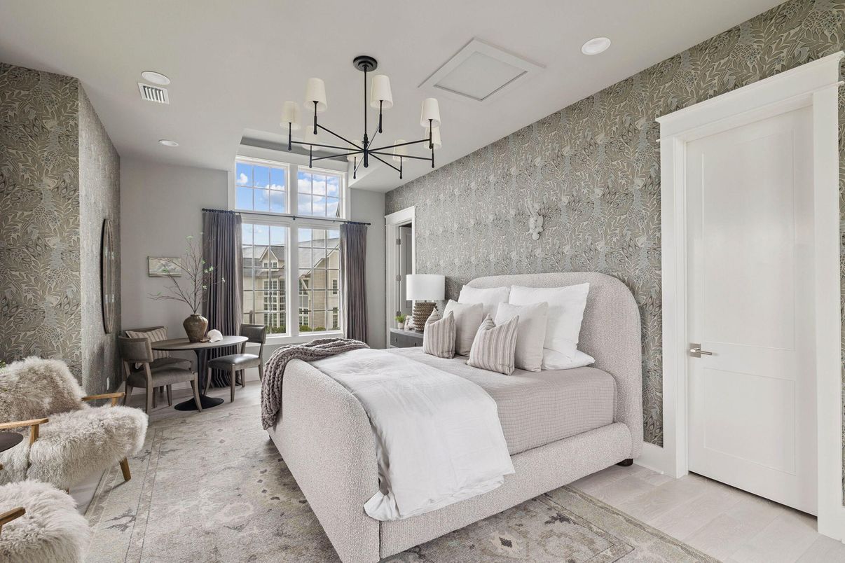Bedroom, Interior, Pendant Lights, Recessed Lighting