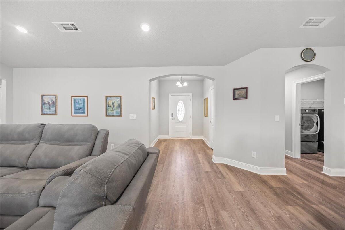 Interior, Recessed Lighting, Utility Closets, Washer, Wood Texture Flooring