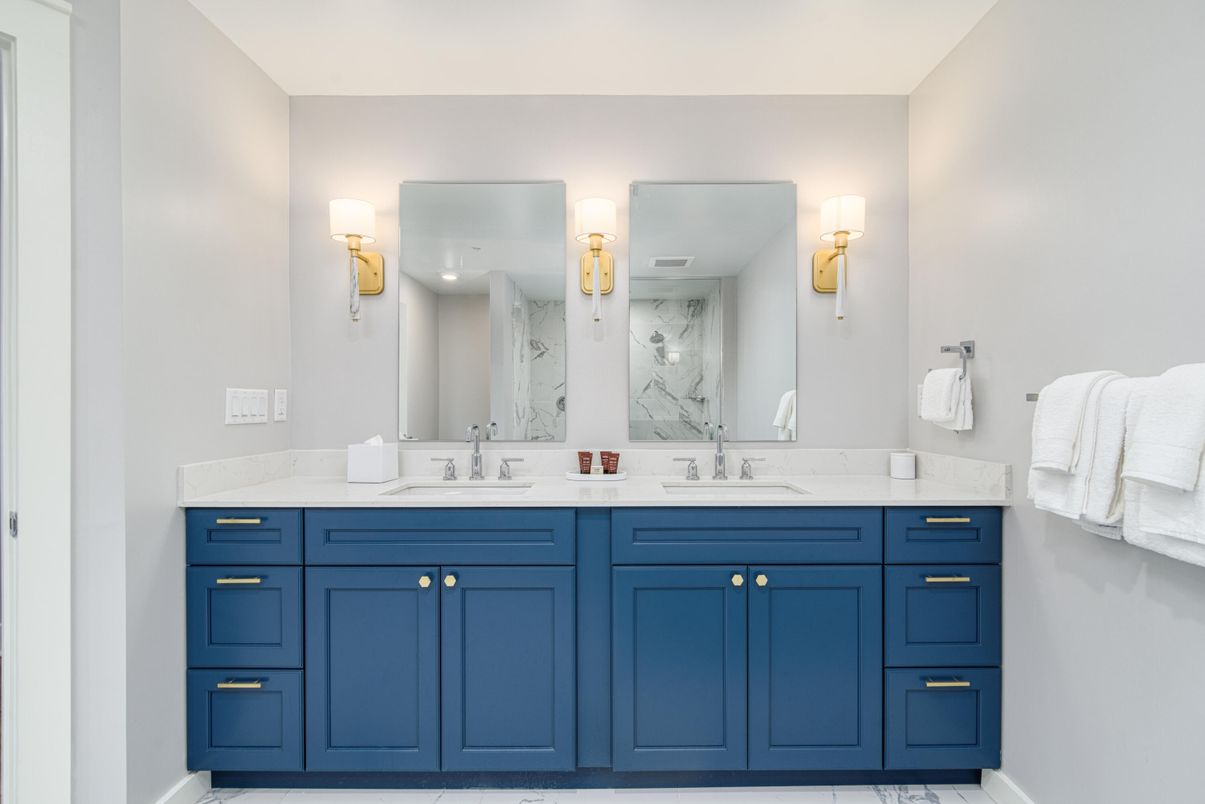 Bathroom, Dual Sink Vanities, Interior, Marble