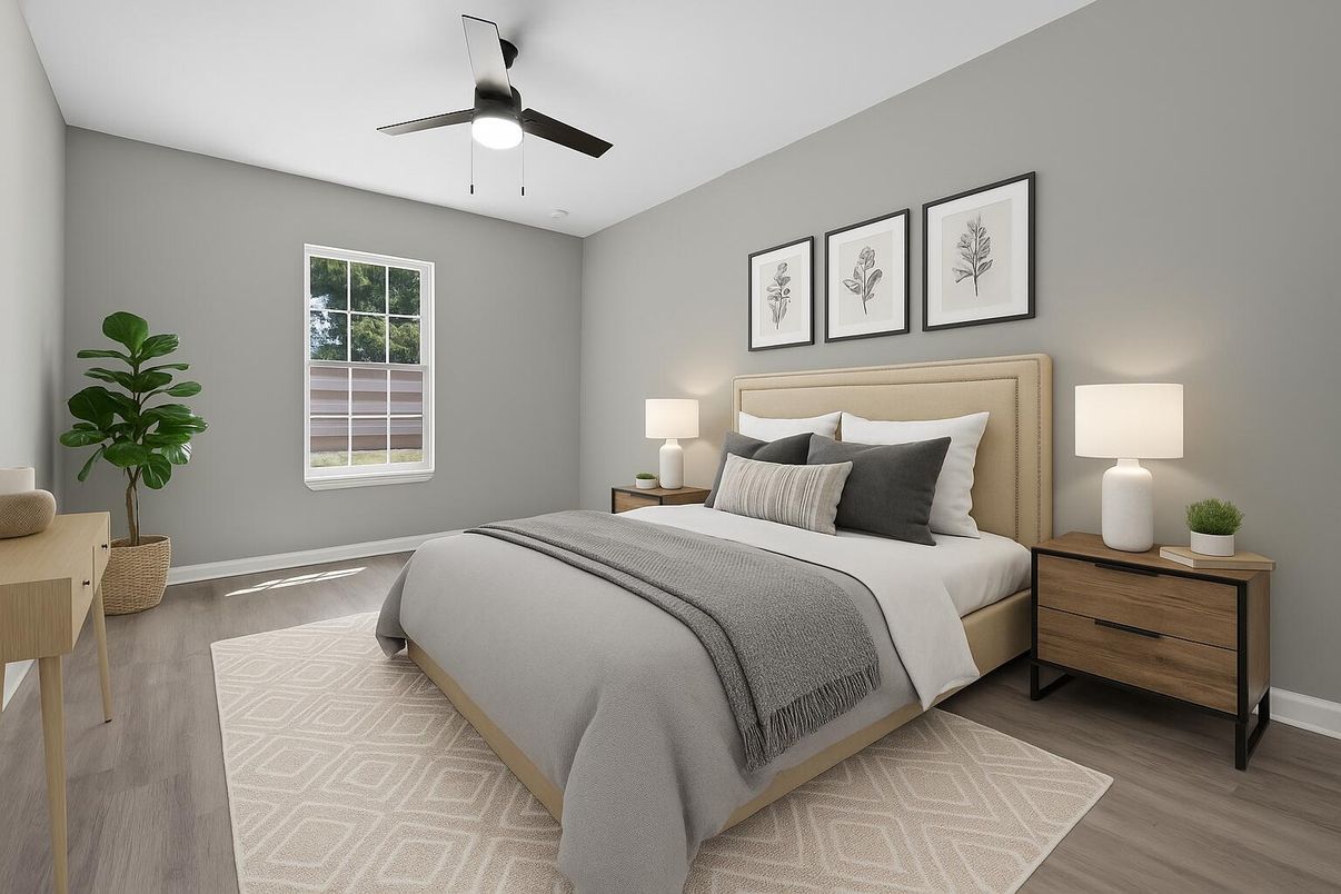 Bedroom, Interior, Wood Texture Flooring