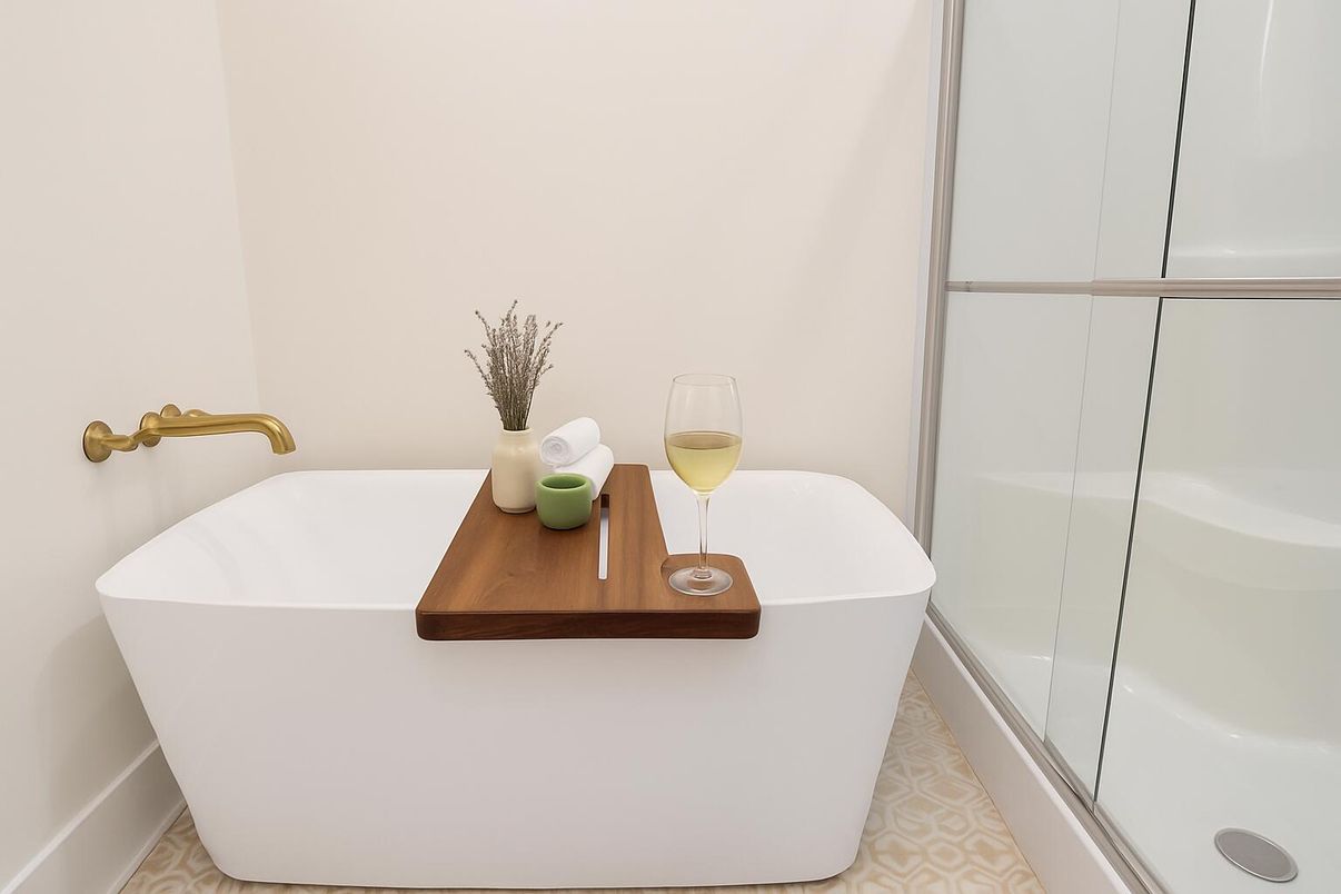 Bathroom, Free Standing Baths, Glass Shower, Interior