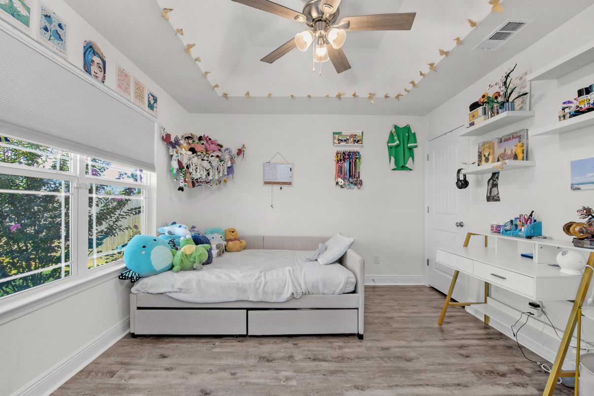 Bedroom, Interior, Wood Texture Flooring