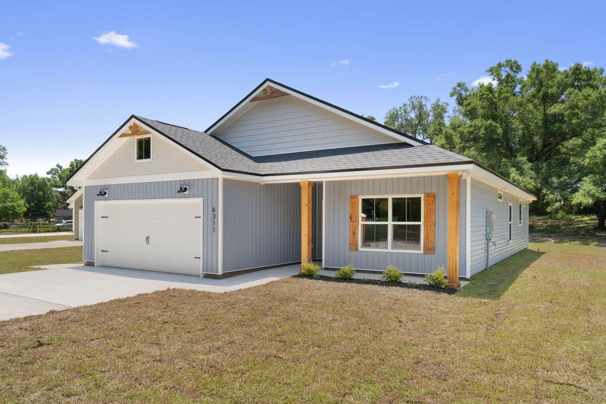 Attached, Backyard, Detached Garage, Exterior, Facade, Farmhouse