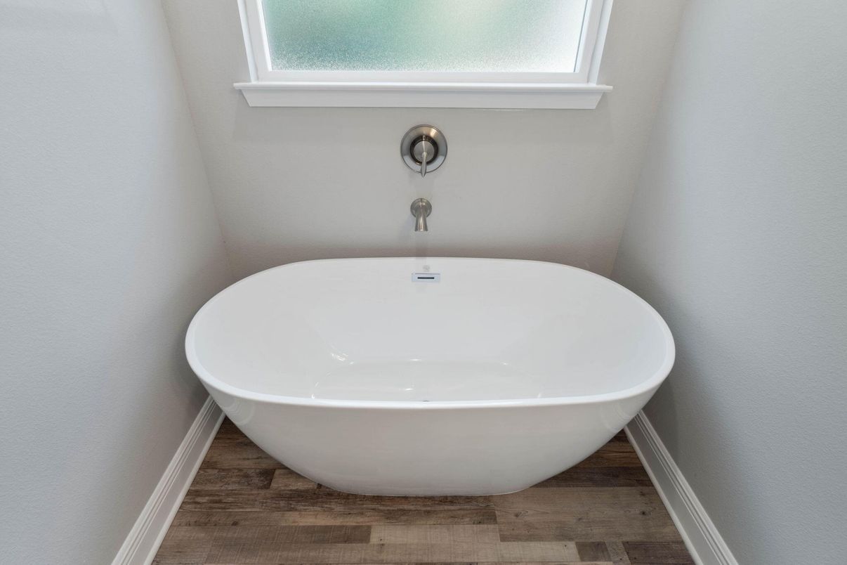 Bathroom, Free Standing Baths, Interior, Wood Texture Flooring
