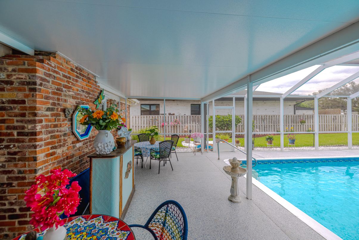 Interior, Pool, Stone Walls, Sun Room