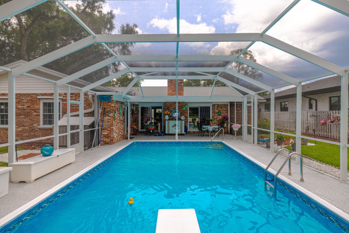 Glass Ceilings, Interior, Pool, Stone Walls, Sun Room