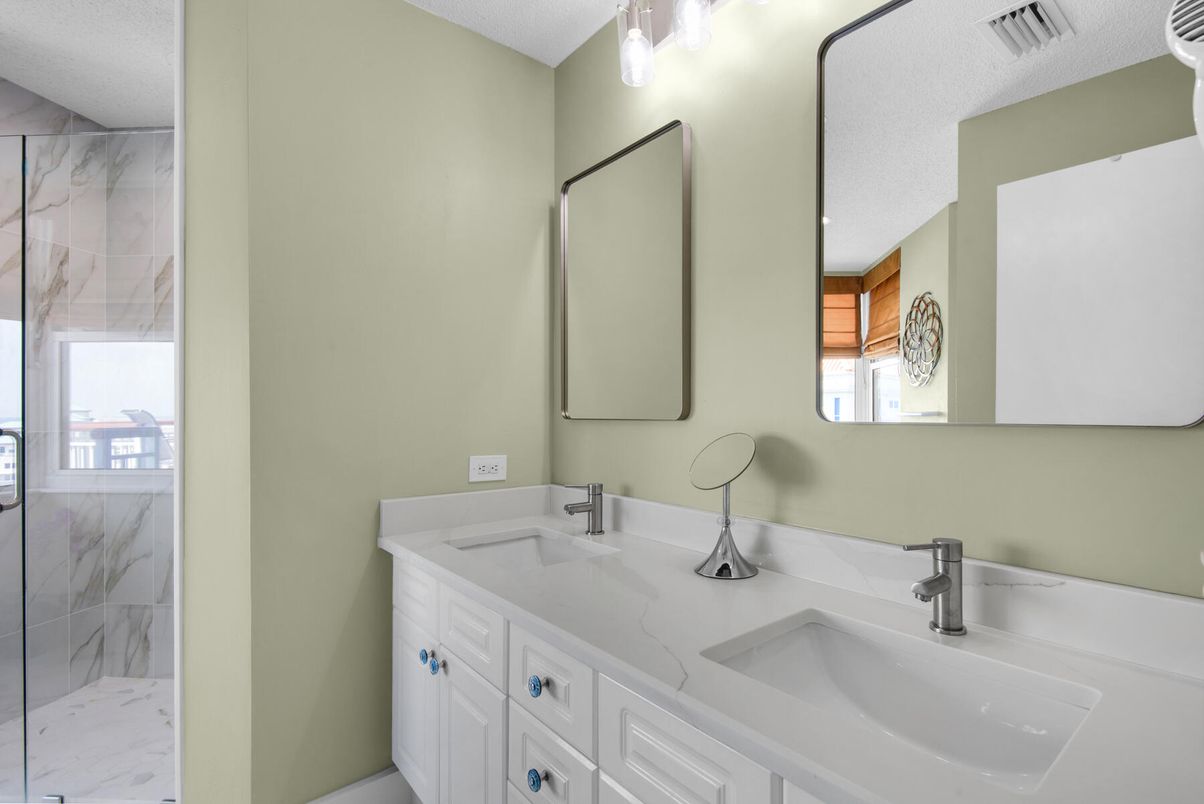 Bathroom, Dual Sink Vanities, Interior, Marble, Marble Walls