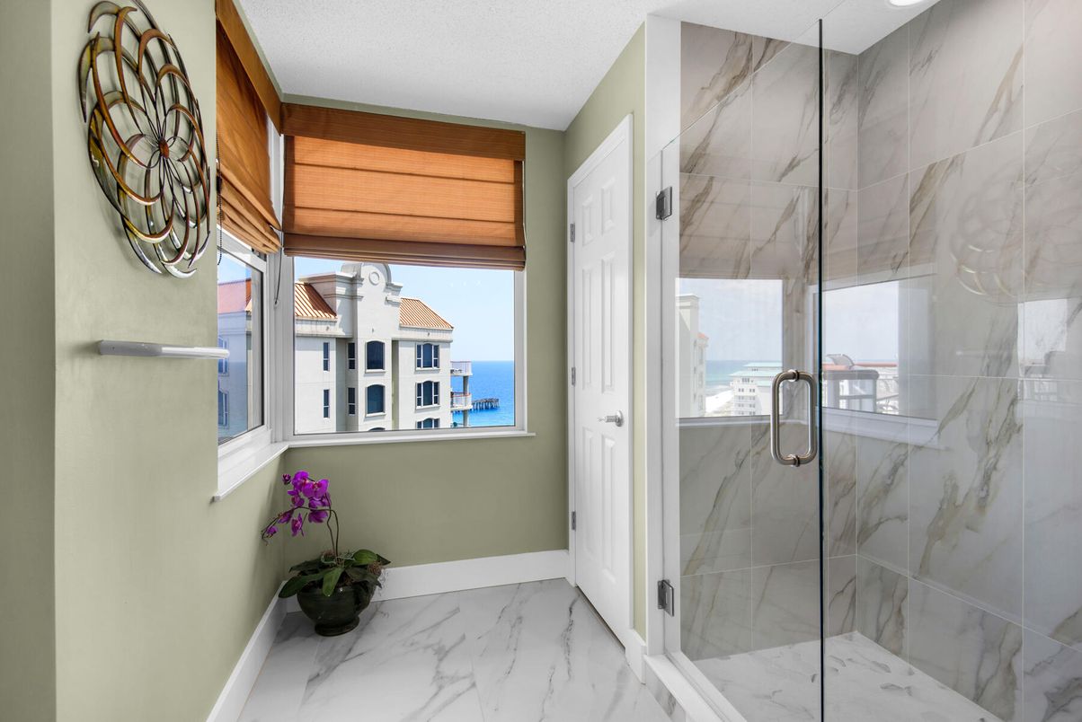 Bathroom, Glass Shower, Interior, Marble, Marble Walls, Water