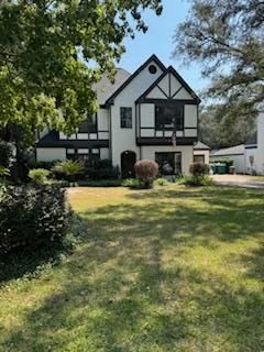 Backyard, Exterior, Facade, Tudor Revival