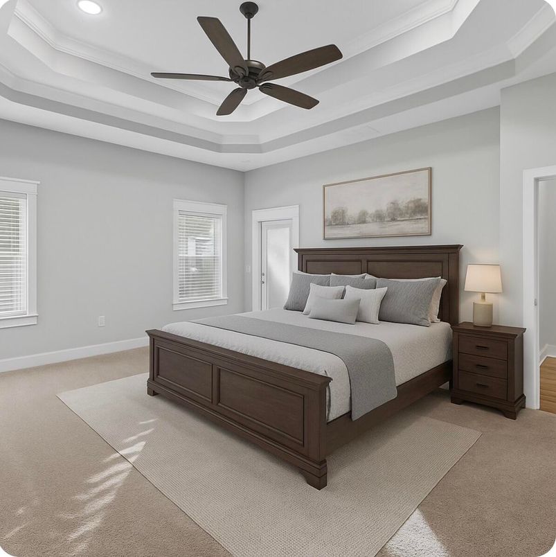 Bedroom, Interior, Recessed Lighting