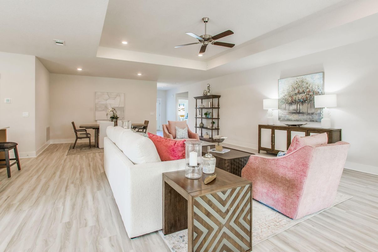 Dining room, Interior, Living room, Recessed Lighting