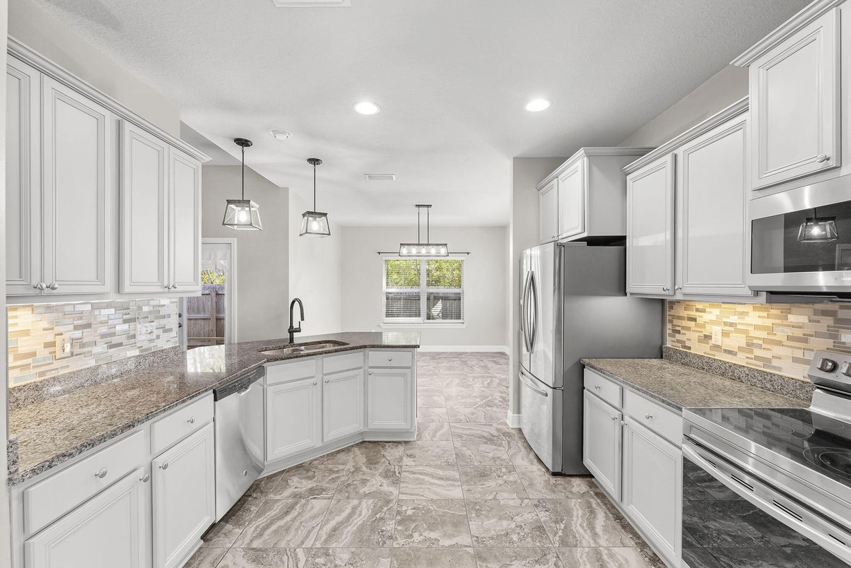 Interior, Kitchen, Pendant Lights, Recessed Lighting, Stainless Steel Appliances