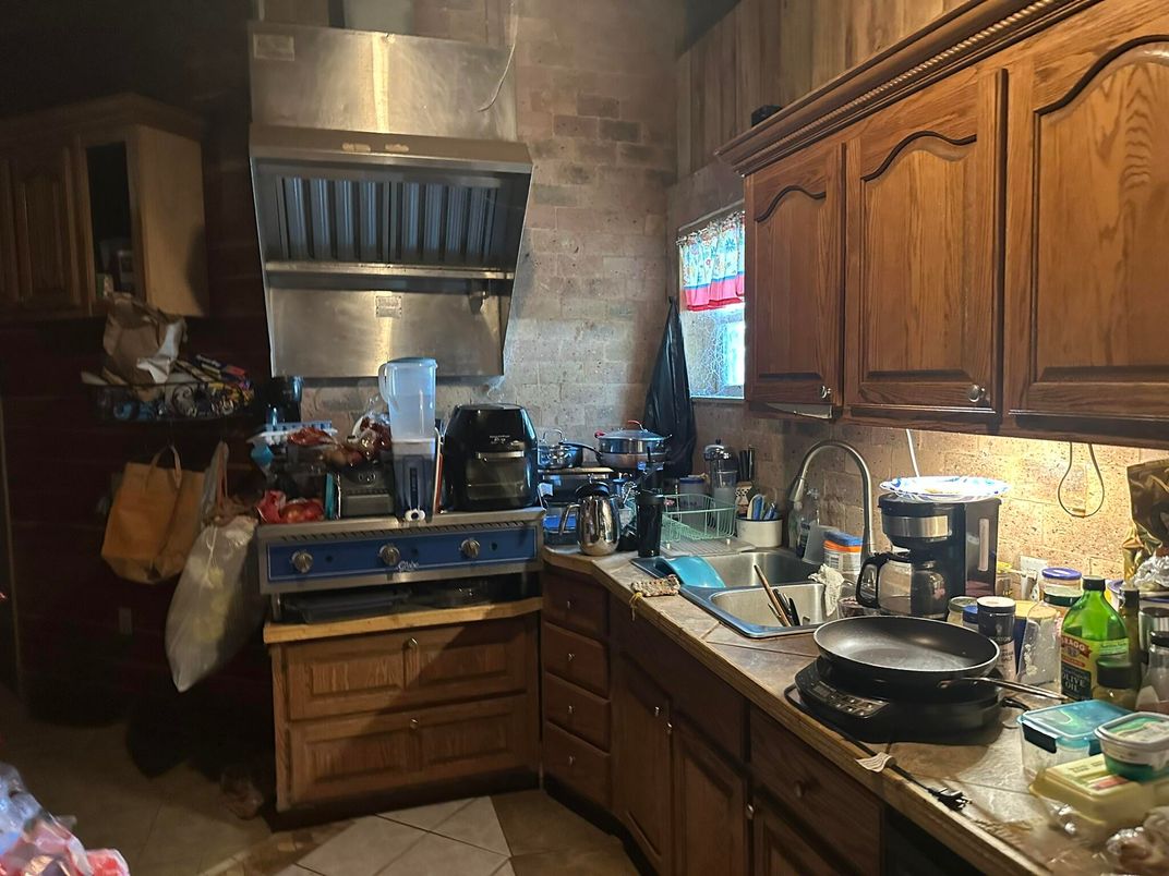 Interior, Kitchen, Stainless Steel Appliances, Stone Walls